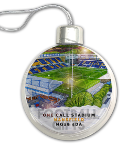 Mansfield Town Around The Grounds Stadium Jumbo Christmas Bauble Tree Decoration - Image 3