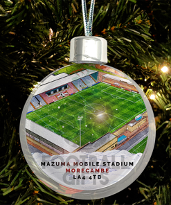 Morecambe Around The Grounds Stadium Jumbo Christmas Bauble Tree Decoration