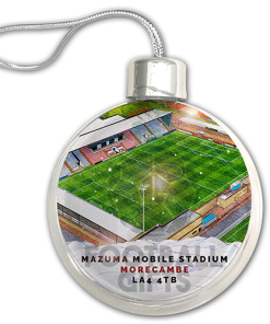 Morecambe Around The Grounds Stadium Jumbo Christmas Bauble Tree Decoration - Image 3