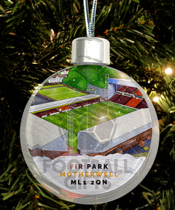 Motherwell Around The Grounds Stadium Jumbo Christmas Bauble Tree Decoration