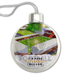 Motherwell Around The Grounds Stadium Jumbo Christmas Bauble Tree Decoration - Image 3