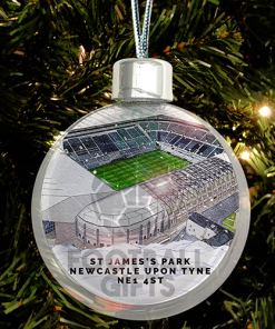 Newcastle Utd Around The Grounds Stadium Jumbo Christmas Bauble Tree Decoration