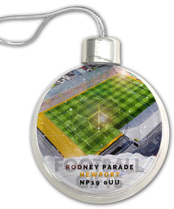 Newport County Around The Grounds Stadium Jumbo Christmas Bauble Tree Decoration - Image 3
