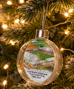 Northampton Town Around The Grounds Stadium Jumbo Christmas Bauble Tree Decoration - Image 2