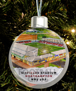 Northampton Town Around The Grounds Stadium Jumbo Christmas Bauble Tree Decoration