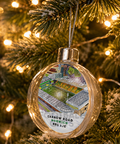 Norwich City Around The Grounds Stadium Jumbo Christmas Bauble Tree Decoration - Image 2