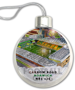Norwich City Around The Grounds Stadium Jumbo Christmas Bauble Tree Decoration - Image 3