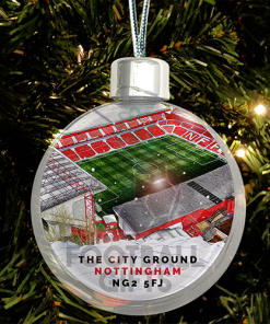 Nottingham Forest Around The Grounds Stadium Jumbo Christmas Bauble Tree Decoration