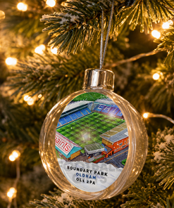 Oldham Athletic Around The Grounds Stadium Jumbo Christmas Bauble Tree Decoration - Image 2