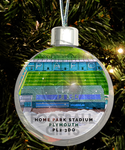 Plymouth Argyle Around The Grounds Stadium Jumbo Christmas Bauble Tree Decoration