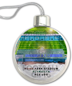 Plymouth Argyle Around The Grounds Stadium Jumbo Christmas Bauble Tree Decoration - Image 3