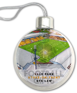 Port Vale Around The Grounds Stadium Jumbo Christmas Bauble Tree Decoration - Image 3