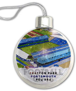 Portsmouth Around The Grounds Stadium Jumbo Christmas Bauble Tree Decoration - Image 3