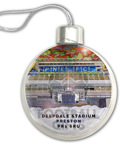 Preston Around The Grounds Stadium Jumbo Christmas Bauble Tree Decoration - Image 3