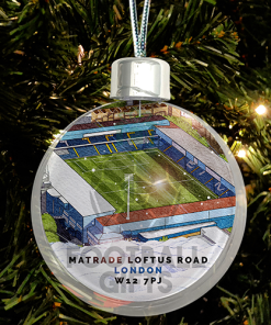 QPR Around The Grounds Stadium Jumbo Christmas Bauble Tree Decoration