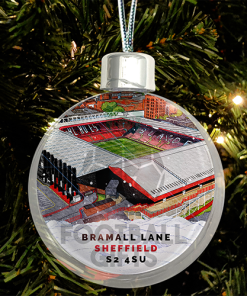 Sheffield United Around The Grounds Stadium Jumbo Christmas Bauble Tree Decoration