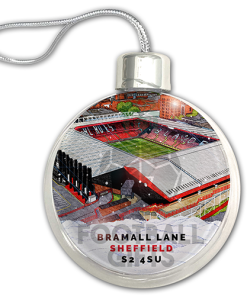 Sheffield United Around The Grounds Stadium Jumbo Christmas Bauble Tree Decoration - Image 3
