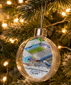 Sheffield Wednesday Around The Grounds Stadium Jumbo Christmas Bauble Tree Decoration - Image 2