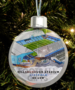 Sheffield Wednesday Around The Grounds Stadium Jumbo Christmas Bauble Tree Decoration