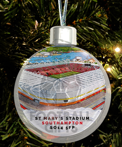 Southampton Around The Grounds Stadium Jumbo Christmas Bauble Tree Decoration