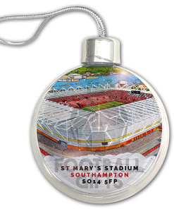 Southampton Around The Grounds Stadium Jumbo Christmas Bauble Tree Decoration - Image 3