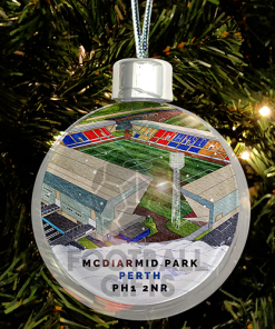 St Johnstone Around The Grounds Stadium Jumbo Christmas Bauble Tree Decoration