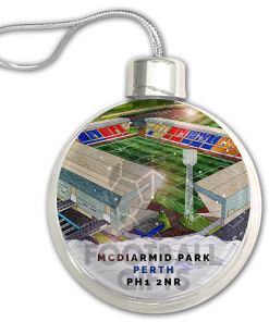 St Johnstone Around The Grounds Stadium Jumbo Christmas Bauble Tree Decoration - Image 3