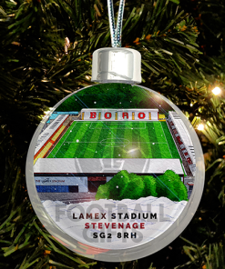 Stevenage Around The Grounds Stadium Jumbo Christmas Bauble Tree Decoration