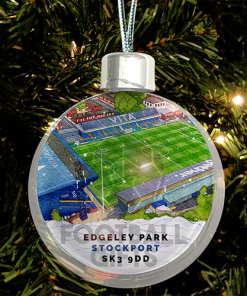 Stockport County Around The Grounds Stadium Jumbo Christmas Bauble Tree Decoration