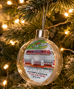 Stoke City Around The Grounds Stadium Jumbo Christmas Bauble Tree Decoration - Image 2