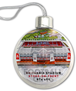 Stoke City Around The Grounds Stadium Jumbo Christmas Bauble Tree Decoration - Image 3