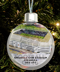 Swansea City Around The Grounds Stadium Jumbo Christmas Bauble Tree Decoration