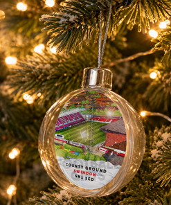 Swindon Town Around The Grounds Stadium Jumbo Christmas Bauble Tree Decoration - Image 2