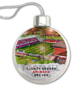 Swindon Town Around The Grounds Stadium Jumbo Christmas Bauble Tree Decoration - Image 3