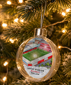 Walsall Around The Grounds Stadium Jumbo Christmas Bauble Tree Decoration - Image 2