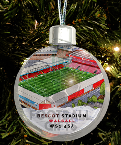 Walsall Around The Grounds Stadium Jumbo Christmas Bauble Tree Decoration