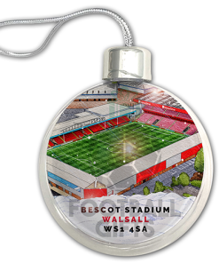 Walsall Around The Grounds Stadium Jumbo Christmas Bauble Tree Decoration - Image 3