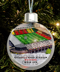 Watford Around The Grounds Stadium Jumbo Christmas Bauble Tree Decoration