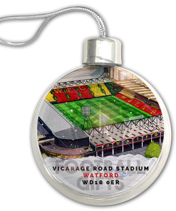 Watford Around The Grounds Stadium Jumbo Christmas Bauble Tree Decoration - Image 3