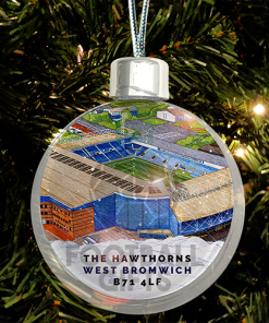 West Brom Around The Grounds Stadium Jumbo Christmas Bauble Tree Decoration