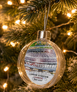 West Ham Around The Grounds Stadium Jumbo Christmas Bauble Tree Decoration - Image 2