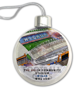 Wigan Athletic Around The Grounds Stadium Jumbo Christmas Bauble Tree Decoration - Image 3