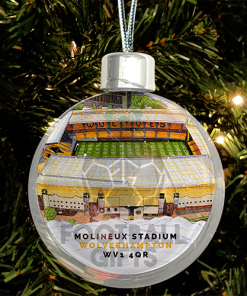 Wolves Around The Grounds Stadium Jumbo Christmas Bauble Tree Decoration