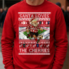 Santa Loves The Cherries Bournemouth Red Christmas Jumper