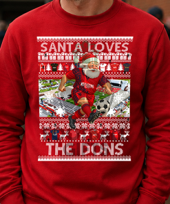 Santa Loves The Dons Aberdeen Red Christmas Jumper