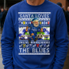 Santa Loves The Blues Birmingham City Blue Christmas Jumper