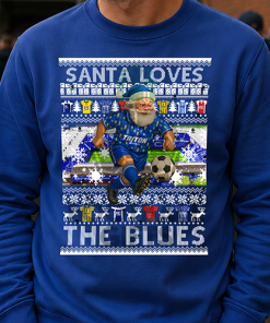 Santa Loves The Blues Birmingham City Blue Christmas Jumper
