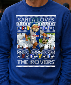 Santa Loves The Rovers Blue Blackburn Christmas Jumper