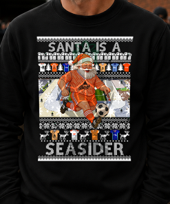 Santa Is A Seasider Blackpool Christmas Black Jumper