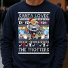 Santa Loves The Trotters Bolton Navy Christmas Jumper